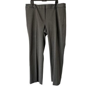 NWT Talbots Dark Grey Barley Boot Pleated Dress Pants Women’s Size 20W